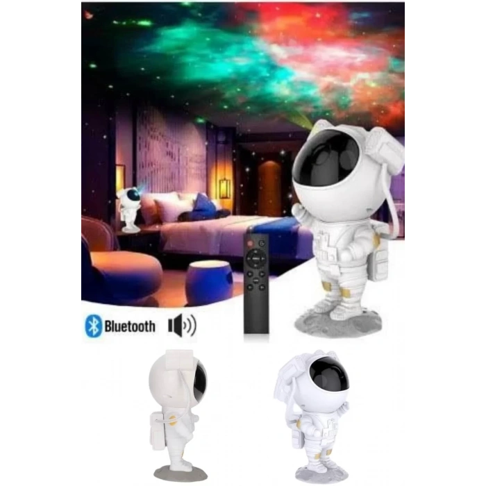 Projeksiyon Astronot Lamba Speaker Sevimli Astronot Bluetooth Hoparlör Yeni Nesil