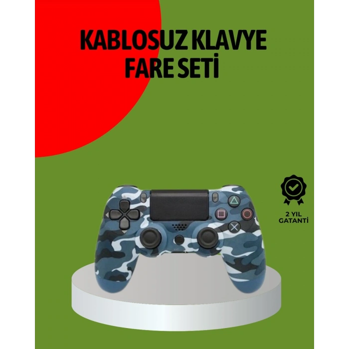 PS4 Kablosuz Oyun Kolu Gecikmesiz Bağlantılı Ergonomik Tasarımlı