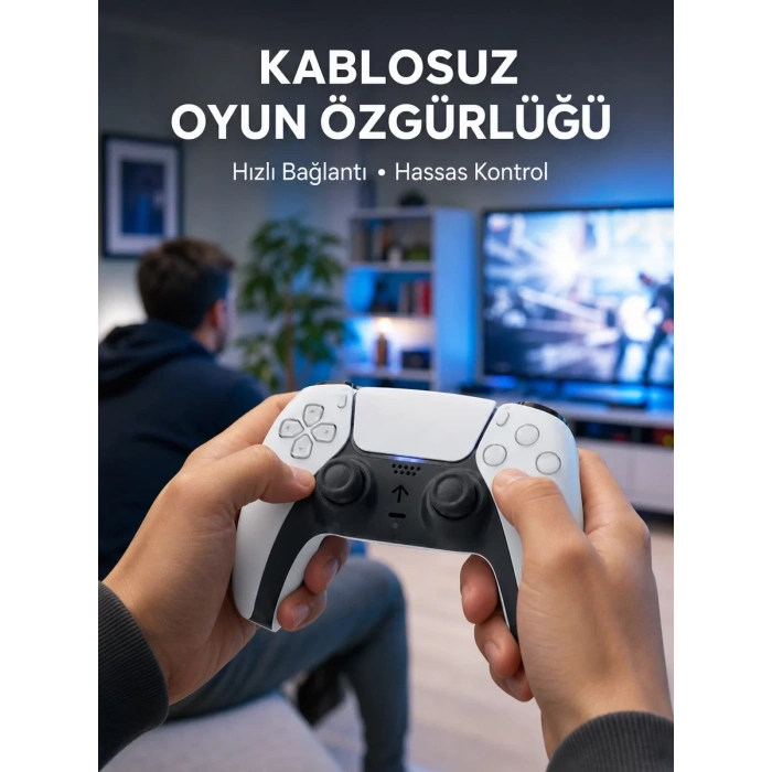 PS5 Uyumlu Kablosuz Oyun Kolu Sessiz Tuşlar ve Güçlü Performans Yeni Nesil