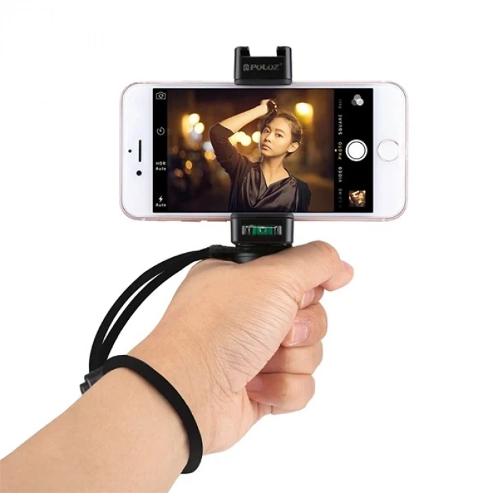 PULUZ Video Grip Telefon Elde Tutucu+ Bileklik Tripod Adaptörü-(5775)