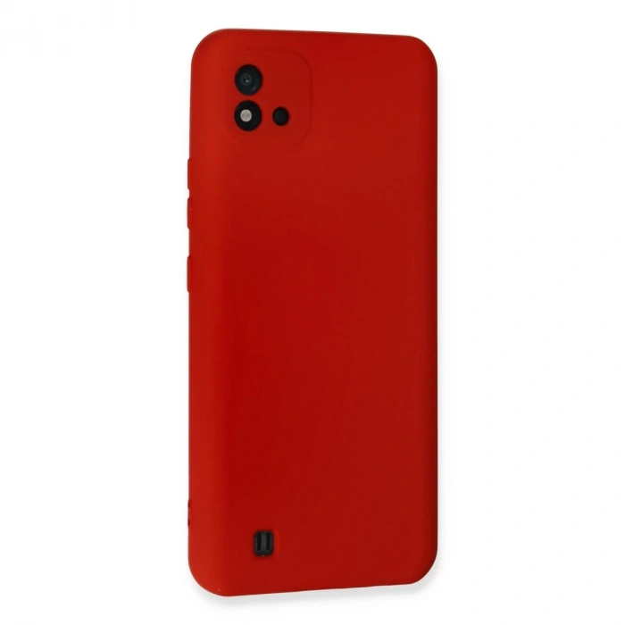 Realme C11 2021 Kılıf Nano İçi Kadife Silikon - Kırmızı