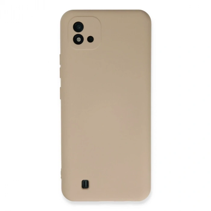 Realme C11 2021 Kılıf Nano İçi Kadife Silikon - Pudra