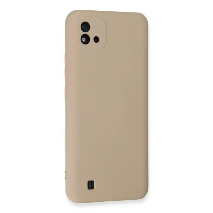 Realme C11 2021 Kılıf Nano İçi Kadife Silikon - Pudra