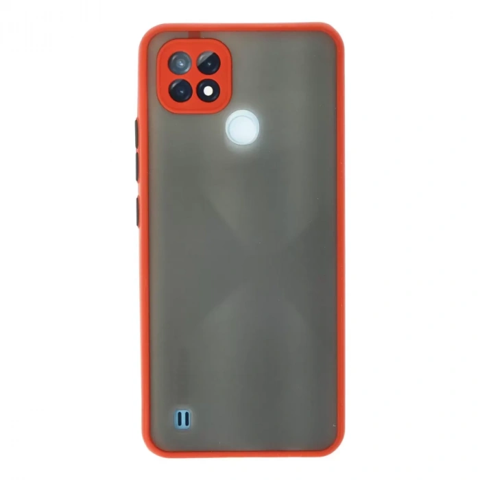 Realme C21 Kılıf Montreal Silikon Kapak - Kırmızı