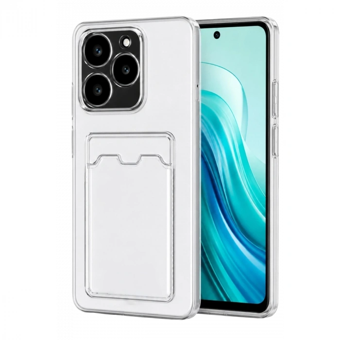 Realme C61 Kılıf Kart Şeffaf Silikon - Şeffaf
