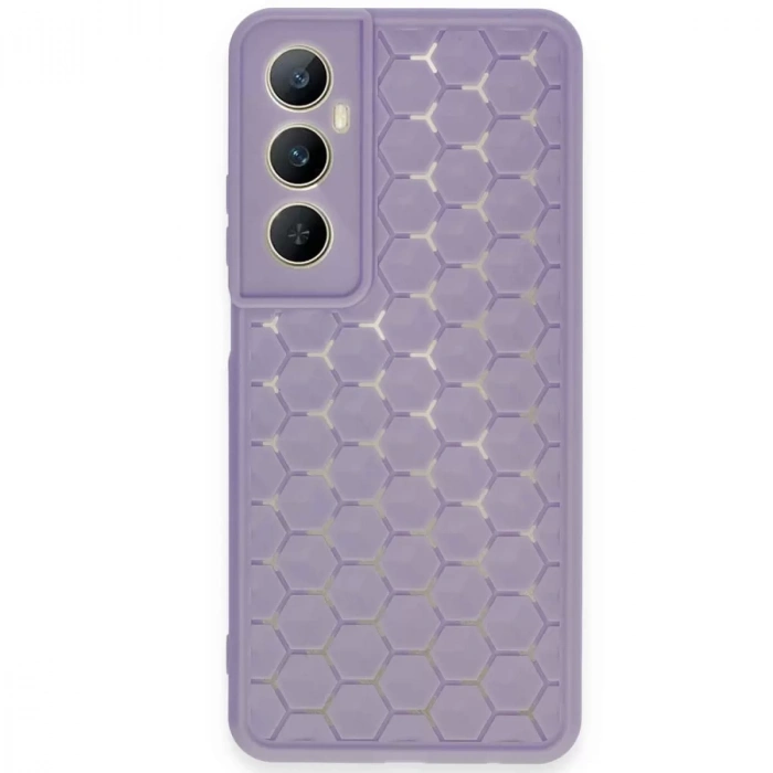 Realme C65 Kılıf Petek Silikon Kapak - Lila