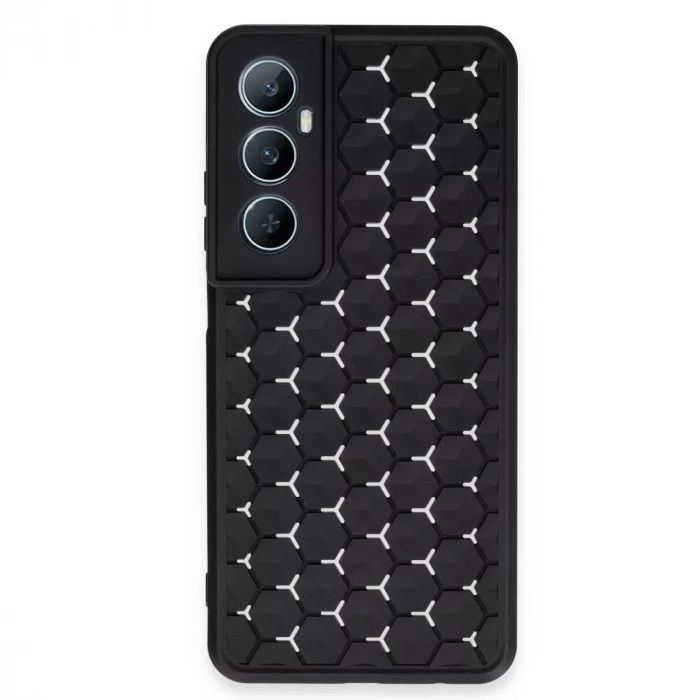 Realme C65 Kılıf Petek Silikon Kapak - Siyah