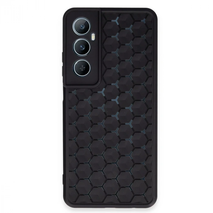 Realme C65 Kılıf Petek Silikon Kapak - Siyah