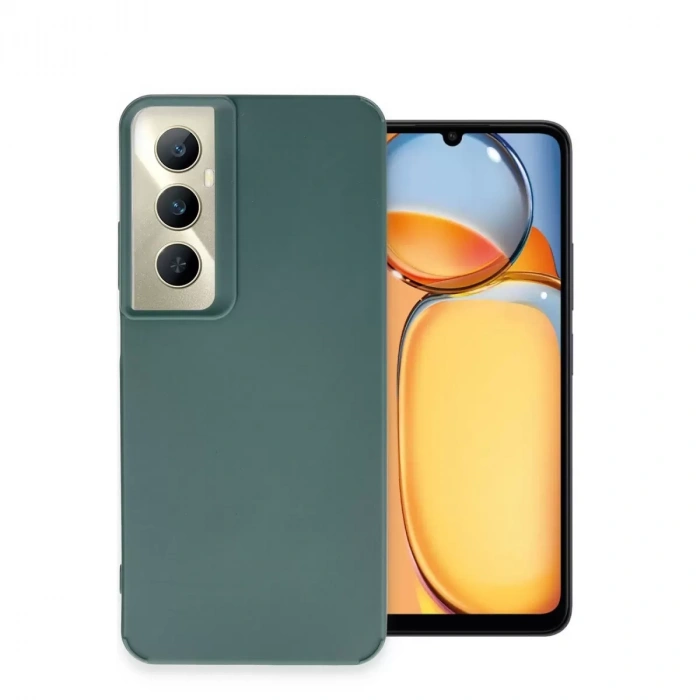 Realme C65 Kılıf Petro Silikon - Koyu Yeşil