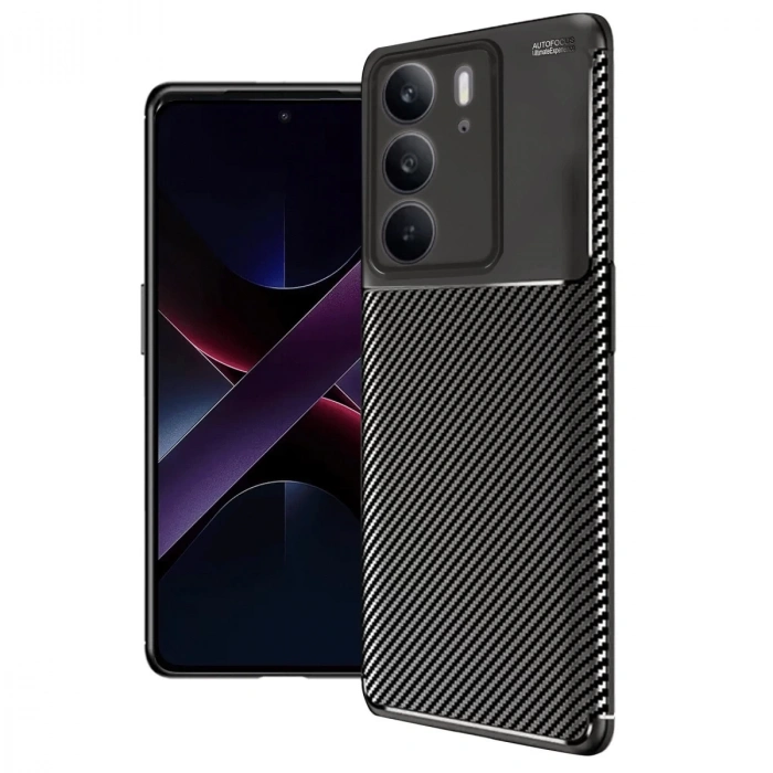 Realme C75 4g Auto Focus Karbon Kapak - Siyah