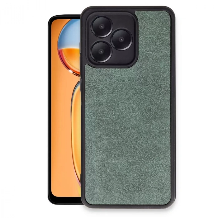 Realme Note 50 4g Kılıf Aras Deri Kapak - Koyu Yeşil