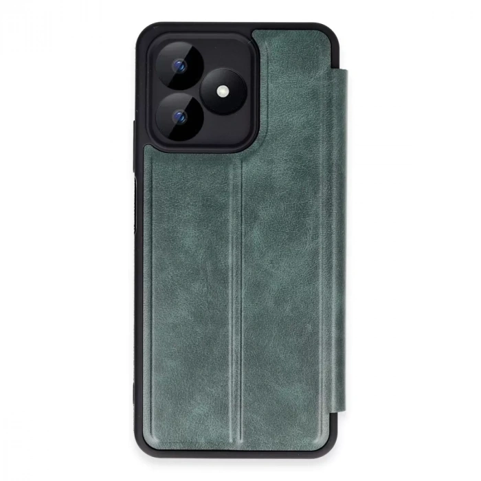 Realme Note 50 4g Kılıf Flip Cover - Koyu Yeşil