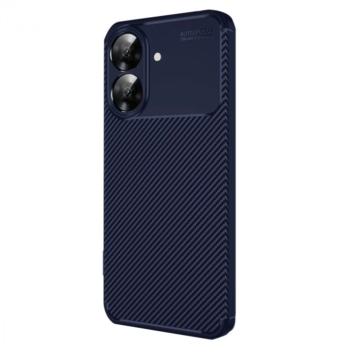 Realme Note 60 Kılıf Auto Focus Karbon Kapak - Lacivert