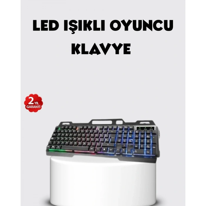RGB Aydınlatmalı Klavye Mouse Seti – USB Bağlantılı Türkçe Q Ayarlanabilir DPI Ergonomik Yapı