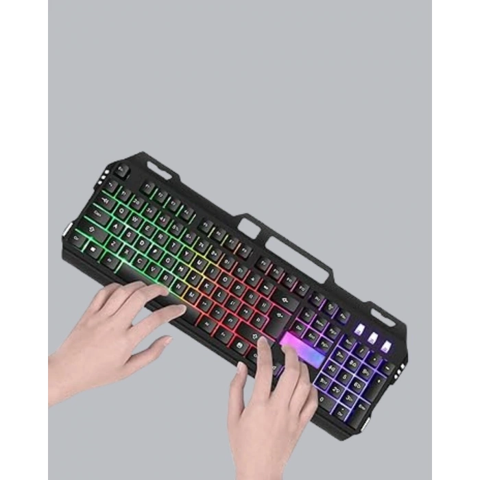 RGB Aydınlatmalı Klavye Mouse Seti – USB Bağlantılı Türkçe Q Ayarlanabilir DPI Ergonomik Yapı
