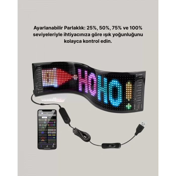 RGB LED Panel Renkli Işık Efektli Dekoratif Aydınlatma