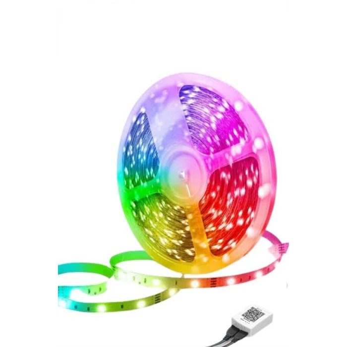 RGB Neon Şerit Led Lamba 10 Metre İç Mekan Tasarımına Uygun