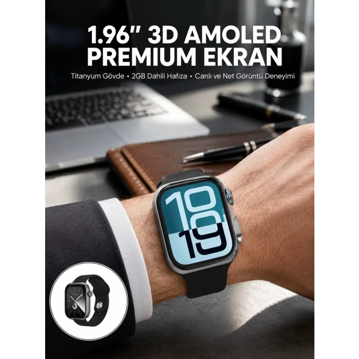 RS12 PRO+ 2025 Serisi Özel Üretim Full Ekranlı Akıllı Saat – Nabız ve Uyku Takibi Bluetooth Arama Garantili Güçlü Batarya