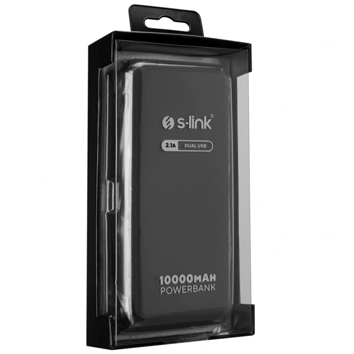 S-LINK IP-G13K Siyah 10.000mAh 1xUSB 1xMicro USB 4in1 Kablolu (Type-C Lightning Micro ve USB) LCD Göstergeli PowerBank(1923)