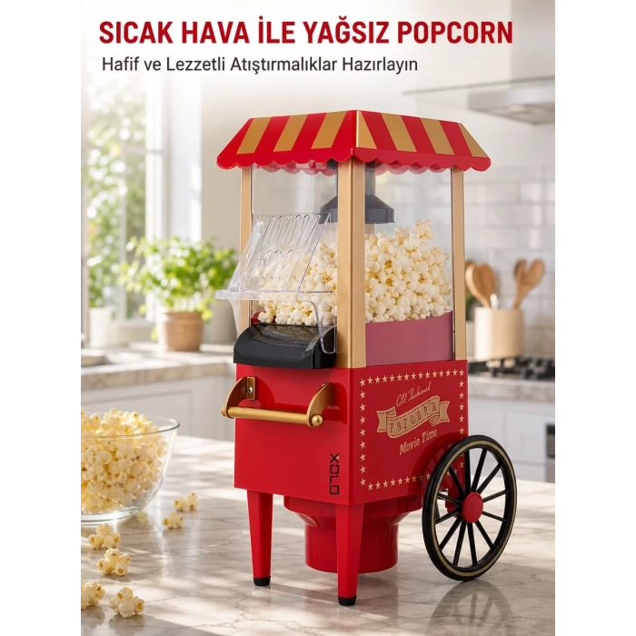 Sağlıklı Atıştırmalıklar İçin Yağsız Popcorn Makinesi