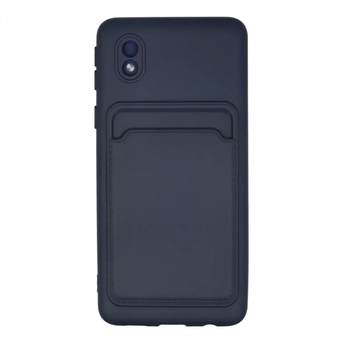 Samsung Galaxy A01 Core Kılıf Kelvin Kartvizitli Silikon - Lacivert
