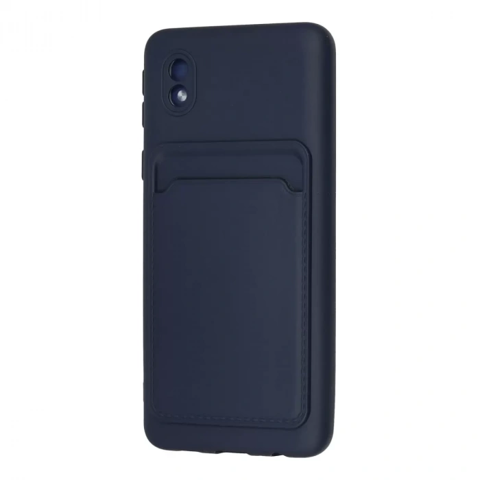 Samsung Galaxy A01 Core Kılıf Kelvin Kartvizitli Silikon - Lacivert