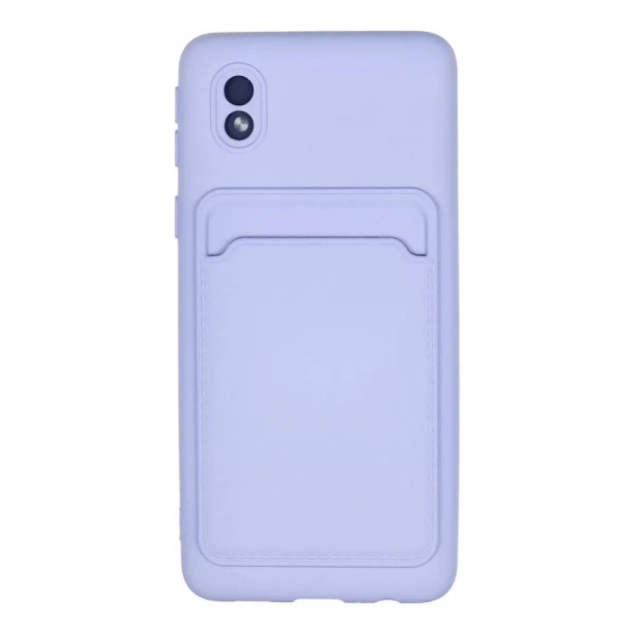 Samsung Galaxy A01 Core Kılıf Kelvin Kartvizitli Silikon - Lila