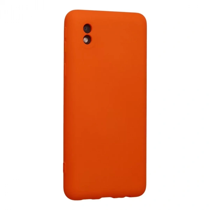 Samsung Galaxy A01 Core Kılıf Nano İçi Kadife Silikon - Turuncu