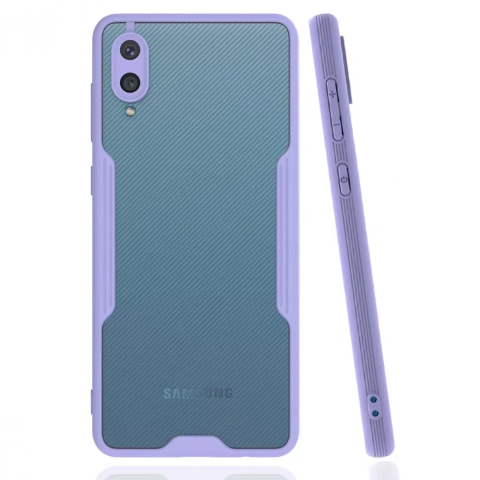 Samsung Galaxy A02 Kılıf Platin Silikon - Lila