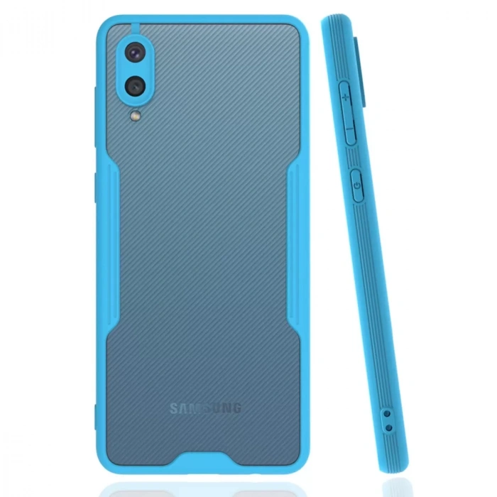 Samsung Galaxy A02 Kılıf Platin Silikon - Mavi