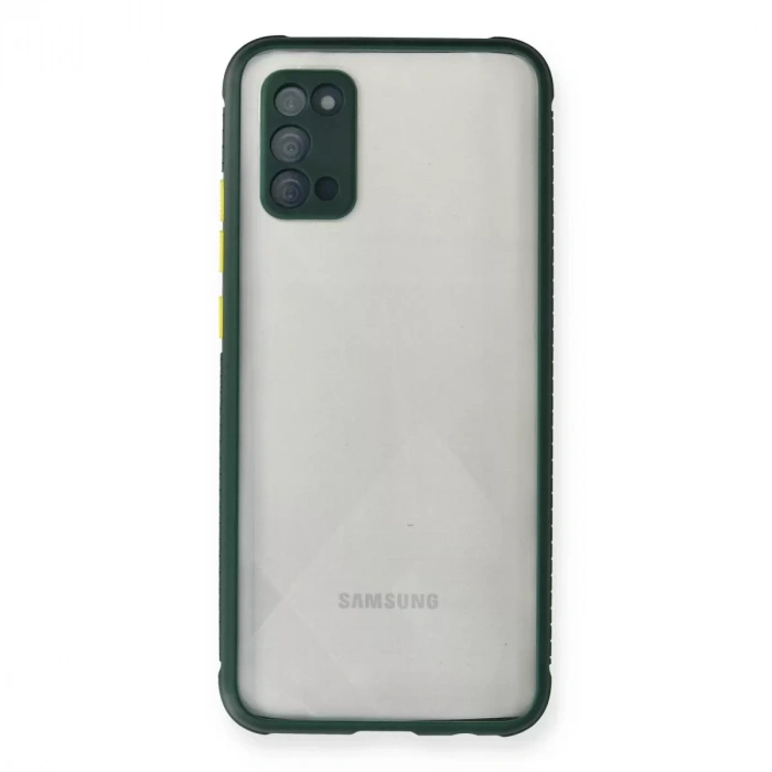 Samsung Galaxy A02s Kılıf Miami Şeffaf Silikon - Koyu Yeşil