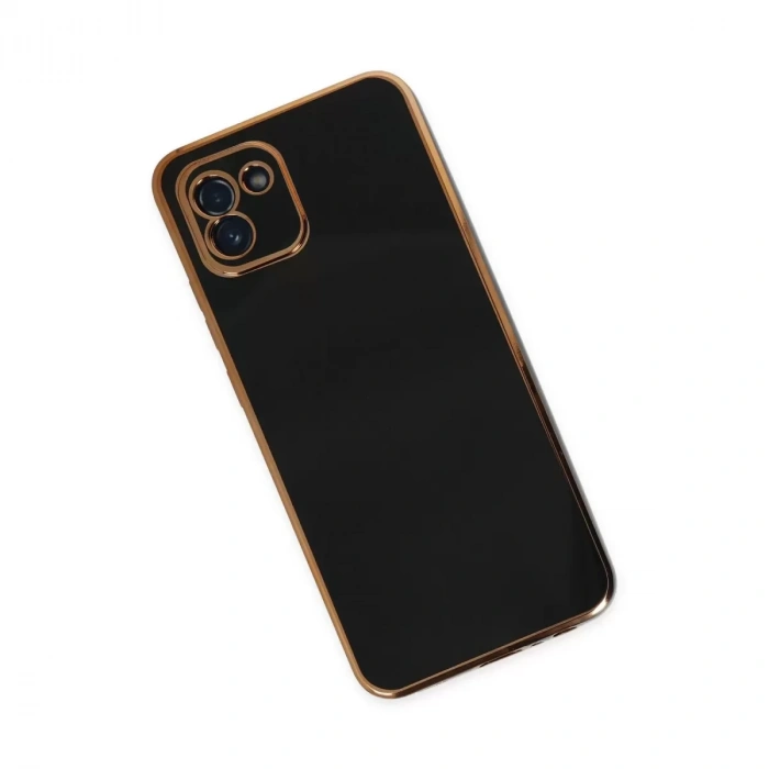 Samsung Galaxy A03 Kılıf Volet Silikon - Siyah