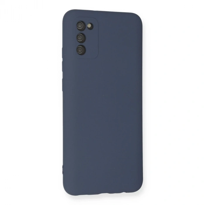Samsung Galaxy A03s Kılıf Nano İçi Kadife Silikon - Gri