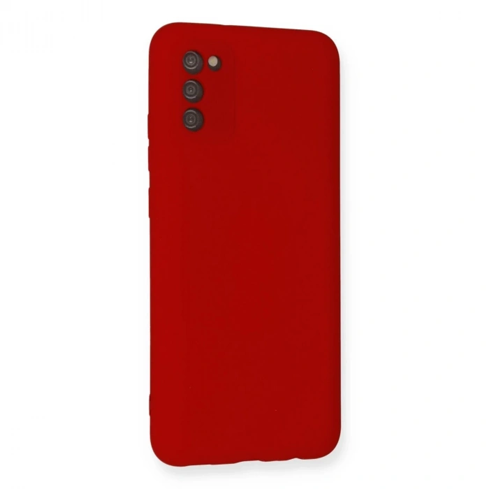 Samsung Galaxy A03s Kılıf Nano İçi Kadife Silikon - Kırmızı