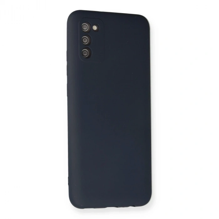 Samsung Galaxy A03s Kılıf Nano İçi Kadife Silikon - Lacivert