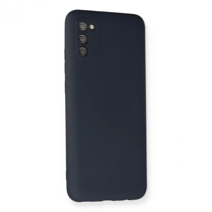 Samsung Galaxy A03s Kılıf Nano İçi Kadife Silikon - Lacivert