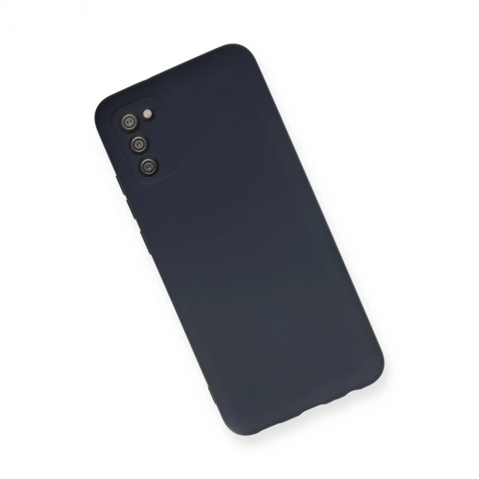 Samsung Galaxy A03s Kılıf Nano İçi Kadife Silikon - Lacivert
