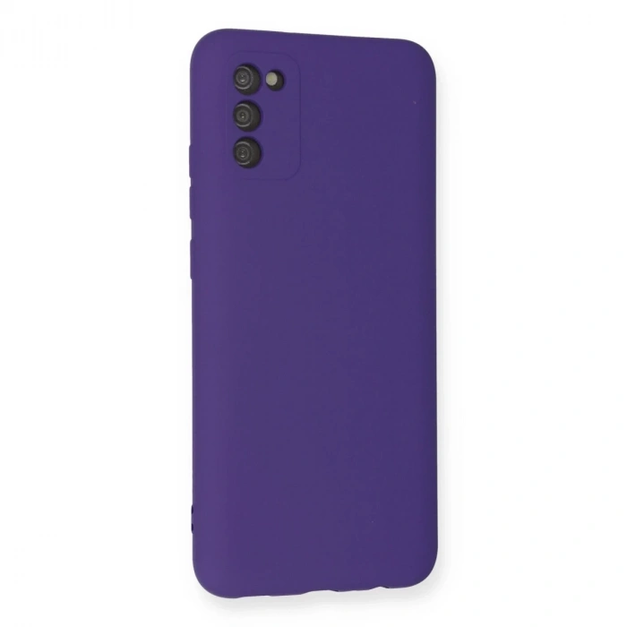 Samsung Galaxy A03s Kılıf Nano İçi Kadife Silikon - Mor