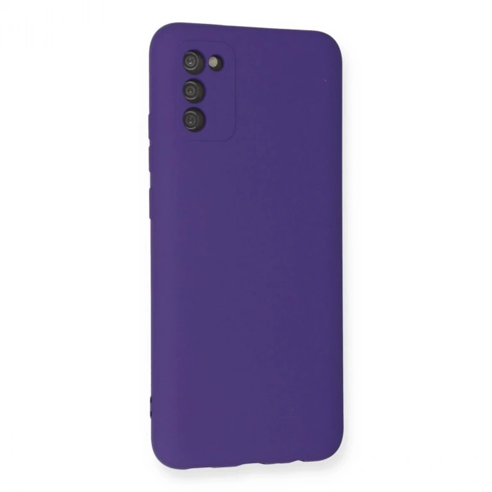 Samsung Galaxy A03s Kılıf Nano İçi Kadife Silikon - Mor