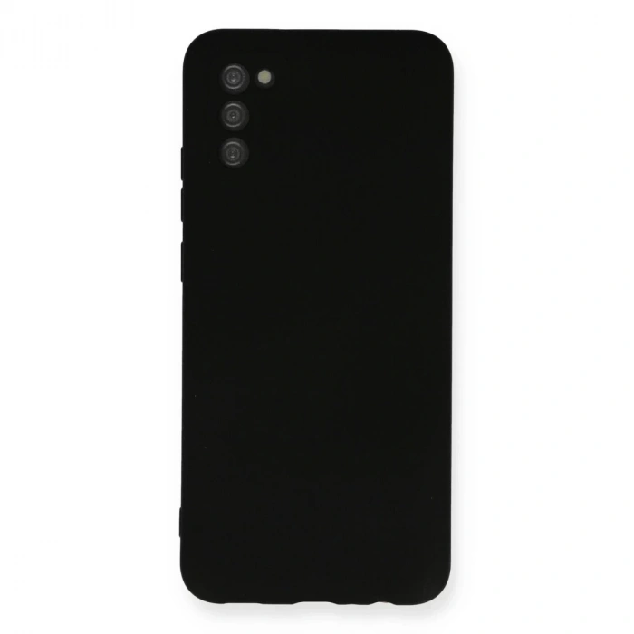 Samsung Galaxy A03s Kılıf Nano İçi Kadife Silikon - Siyah