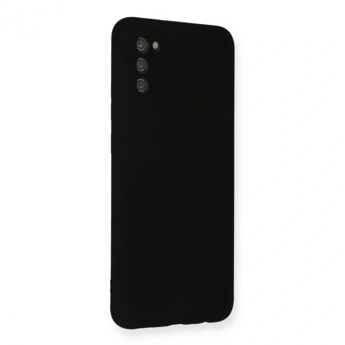Samsung Galaxy A03s Kılıf Nano İçi Kadife Silikon - Siyah