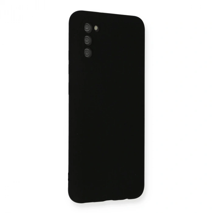 Samsung Galaxy A03s Kılıf Nano İçi Kadife Silikon - Siyah