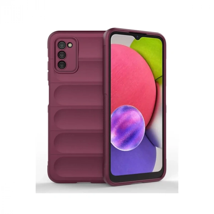 Samsung Galaxy A03s Kılıf Optimum Silikon - Bordo
