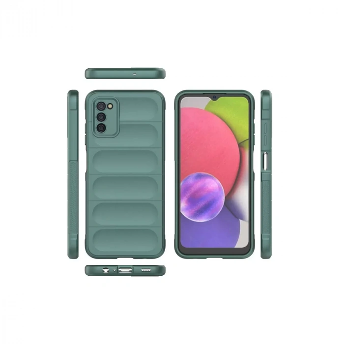 Samsung Galaxy A03s Kılıf Optimum Silikon - Koyu Yeşil