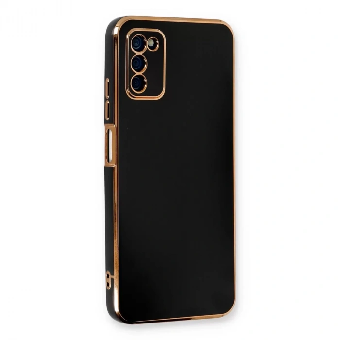 Samsung Galaxy A03s Kılıf Volet Silikon - Siyah