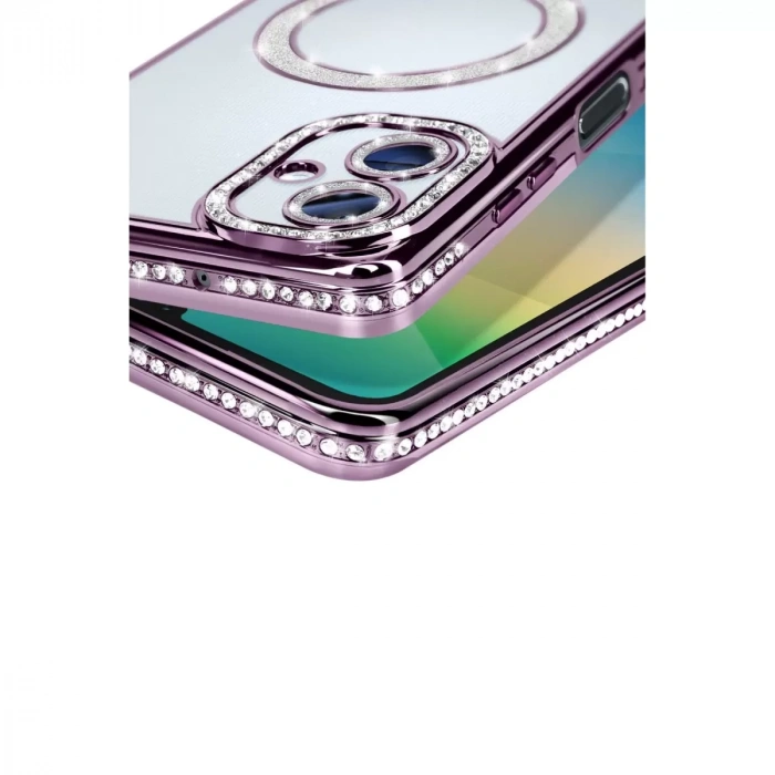 Samsung Galaxy A06 Joke Simli Magneticsafe Kılıf - Derin Mor