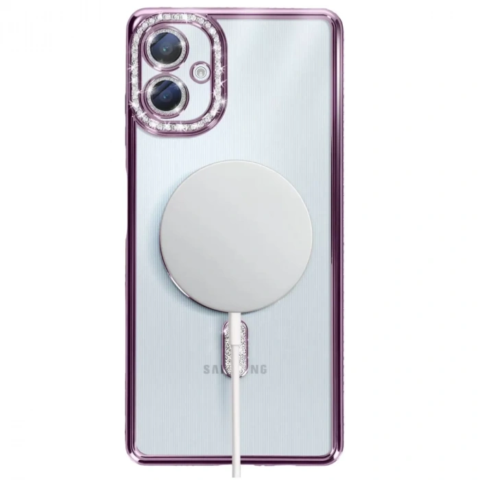 Samsung Galaxy A06 Joke Simli Magneticsafe Kılıf - Derin Mor