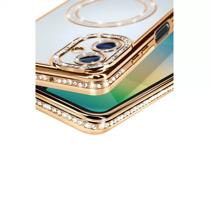 Samsung Galaxy A06 Joke Simli Magneticsafe Kılıf - Gold