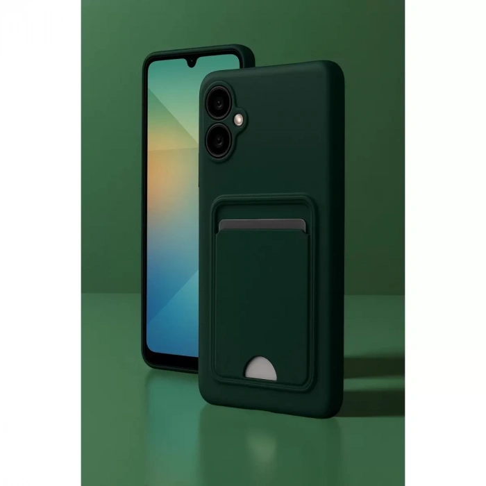 Samsung Galaxy A06 Kılıf Kelvin Kartvizitli Silikon - Mavi