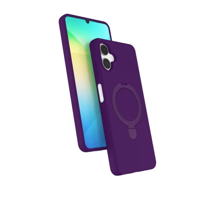 Samsung Galaxy A06 Regal Magsafe Standlı Kapak - Derin Mor